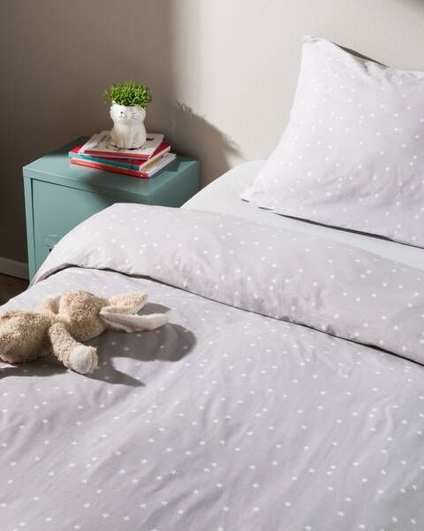 HEMA Kinderdekbedovertrek 140x200 Zacht Katoen Sterren