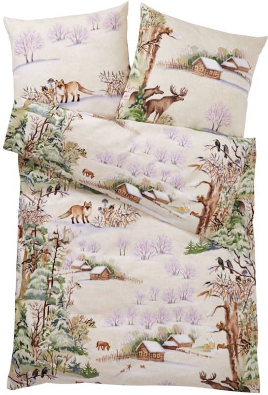 Webschatz Bedlinnen Winterlandschap Ecru