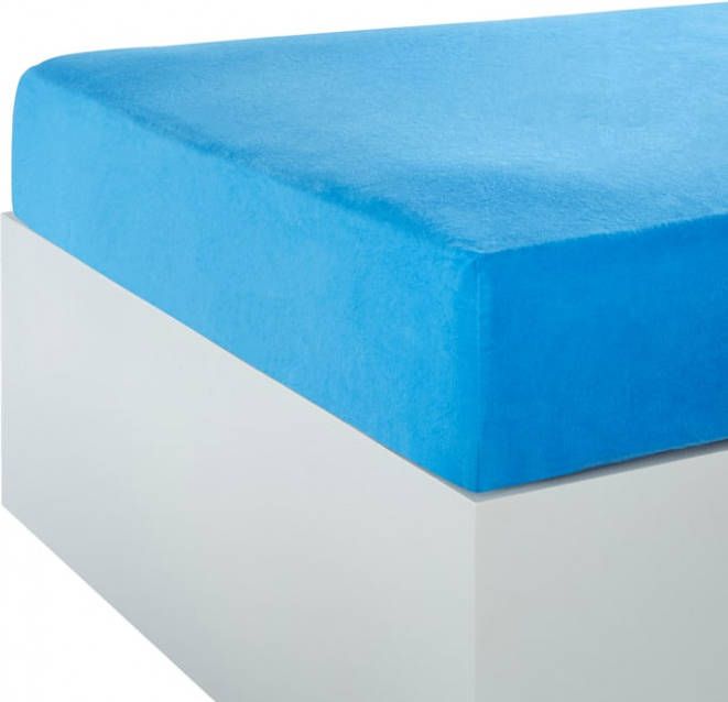 Hoeslaken/laken Webschatz middenblauw