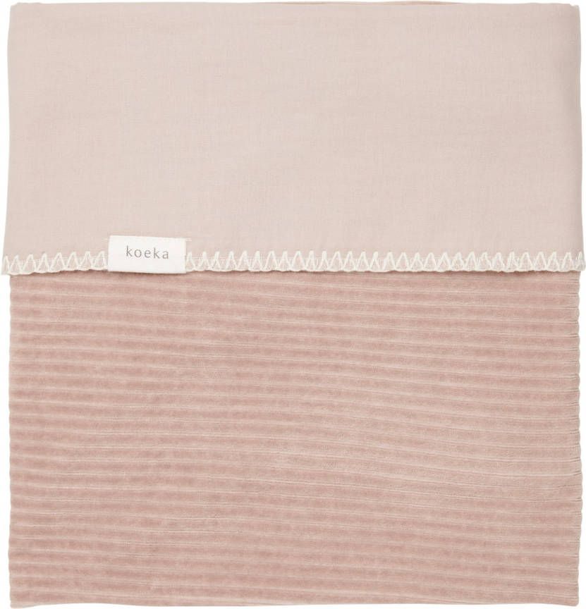 Koeka baby ledikantdeken Vik flanel 100x150 cm grey pink