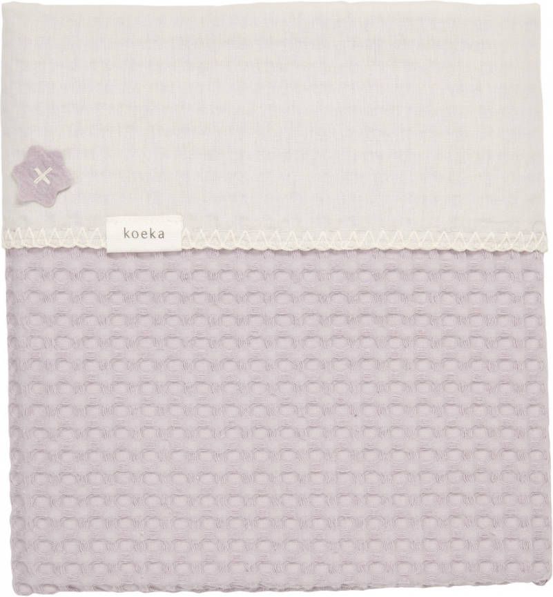 Koeka Antwerp baby ledikantdeken 100x150 cm lila/pebble