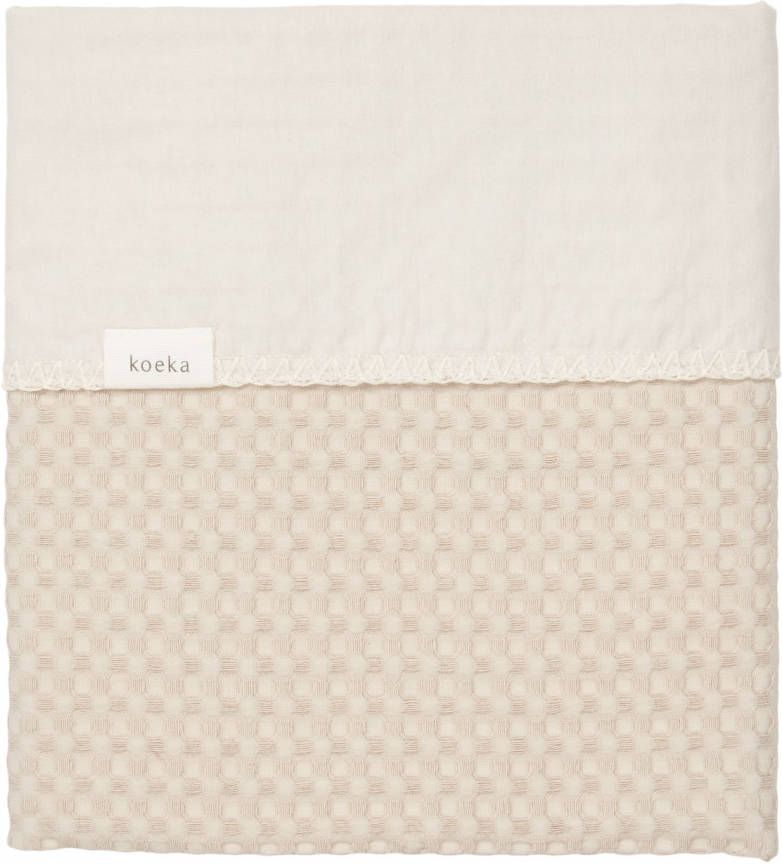 Koeka Amsterdam baby ledikantdeken flanel 100x150 cm sand/pebble