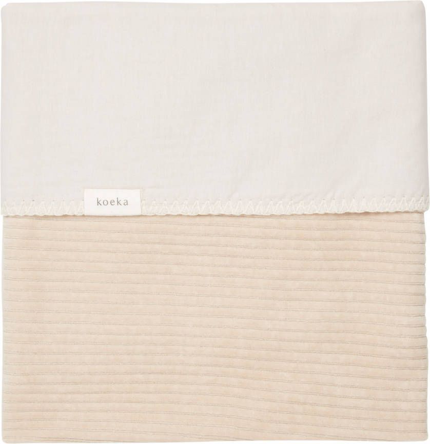 Koeka baby wiegdeken Vik corduroy/flanel 75x100 cm sand