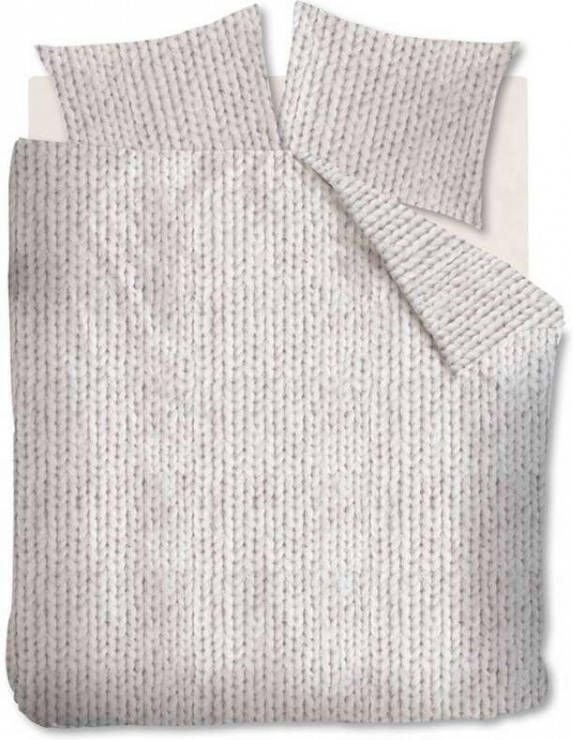Ambiante Erin Flanel Dekbedovertrek 2-persoons (200x200/220 Cm + 2 Slopen) Flanel Naturel