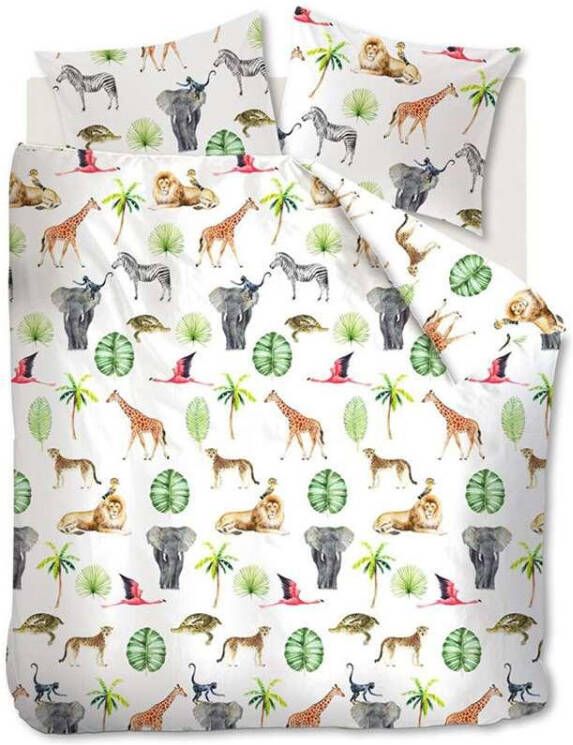 Ambiante dekbedovertrek Savanna Friends multikleur 200x200/220 cm Leen Bakker