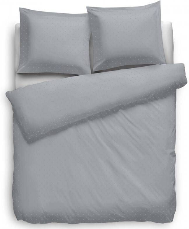 Heckett & Lane dekbedovertrek Puntini zilvergrijs 260x220 cm Leen Bakker