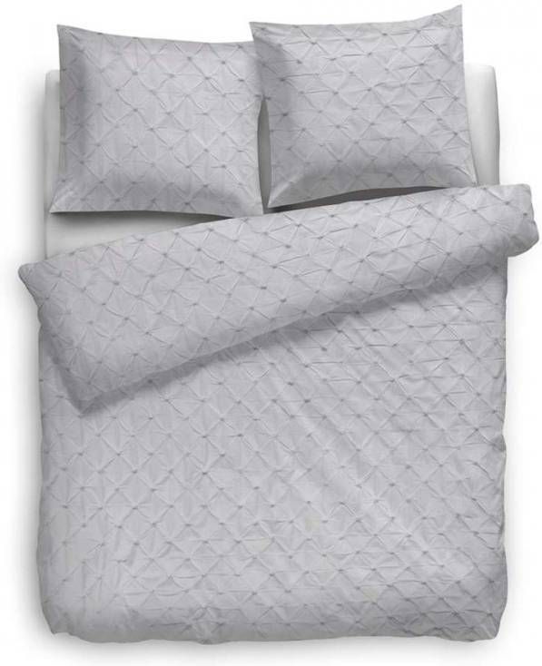 Heckett & Lane dekbedovertrek Como zilvergrijs 260x220 cm Leen Bakker