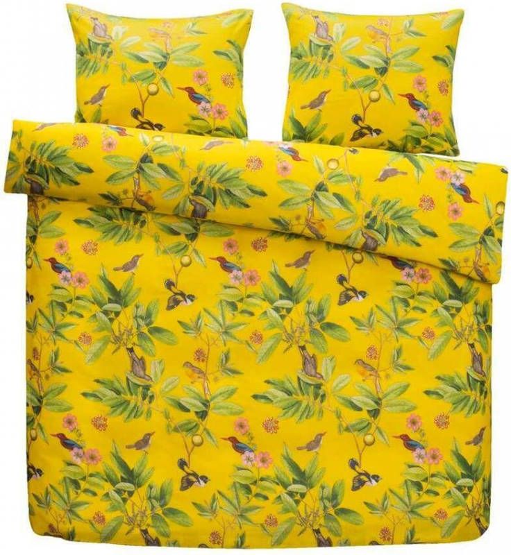Leen Bakker Dekbedovertrek Dagmar botanisch geel 240x220 cm