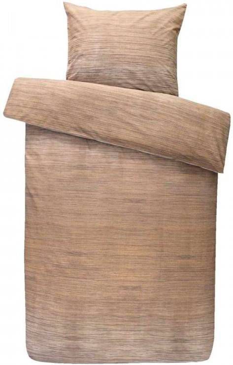 Leen Bakker Dekbedovertrek Joshua taupe 200x200/220 cm