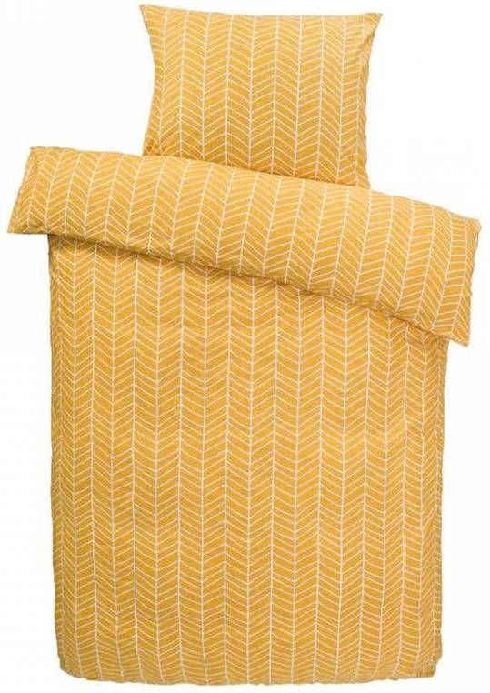 Leen Bakker Dekbedovertrek Shanghai oker 140x200 cm