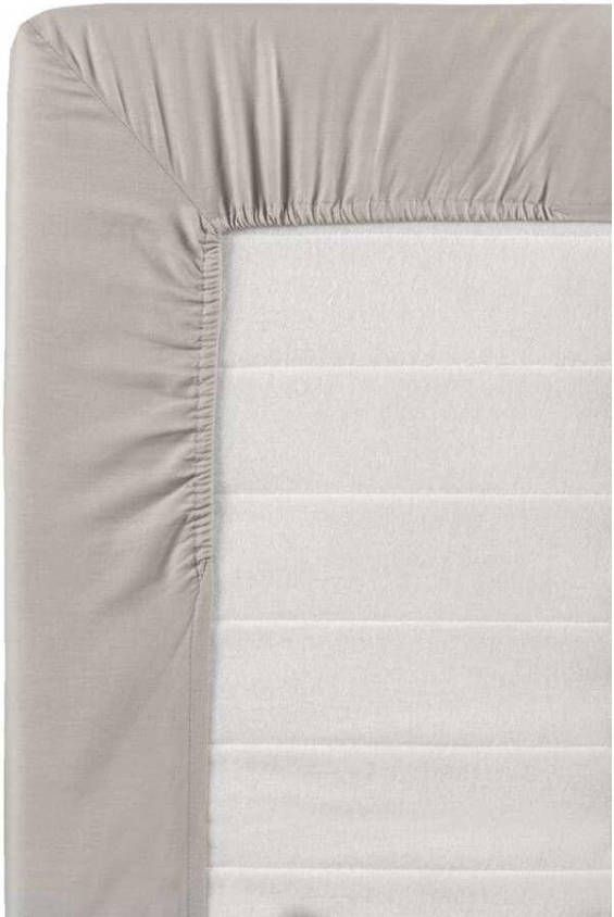 Leen Bakker Hoeslaken topdekmatras percale katoen grijs 90x200 cm