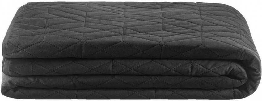 Leen Bakker Sprei Helsinki zwart 220x240 cm