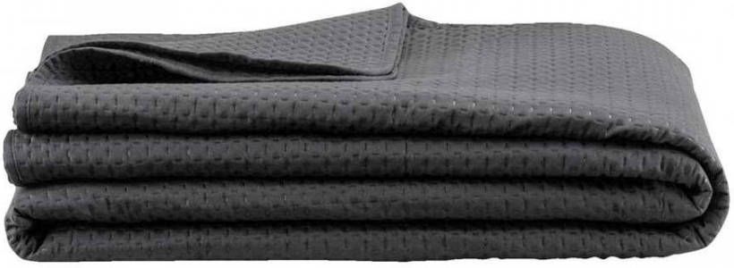 Leen Bakker Sprei Oslo donkergrijs 240x240 cm