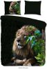 Pure dekbedovertrek Lion groen 140x200/220 cm Leen Bakker online kopen