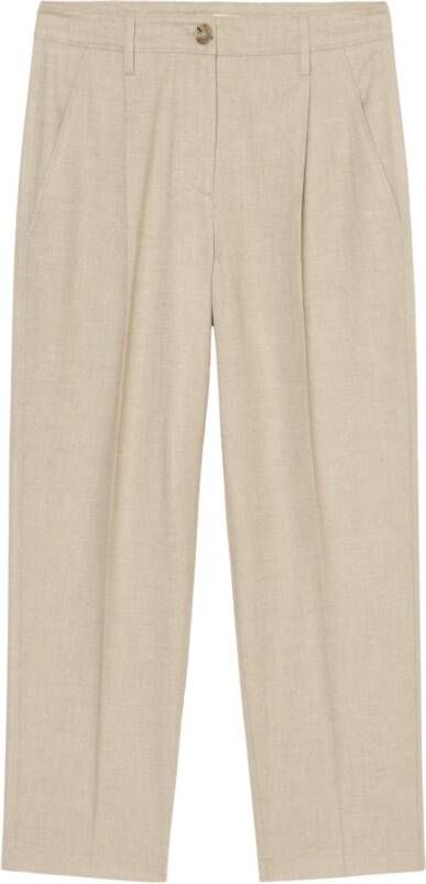 Marc O'Polo Taps toelopende broek , Beige, Dames