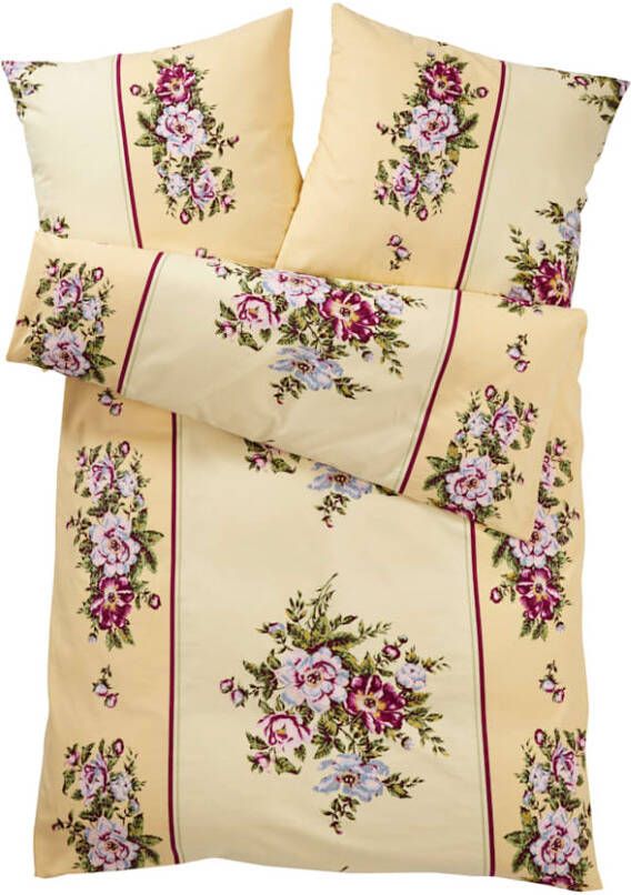 Webschatz 2 delige set bedlinnen Christa Ecru, 2 delige set bedlinnen Christa Lichtblauw