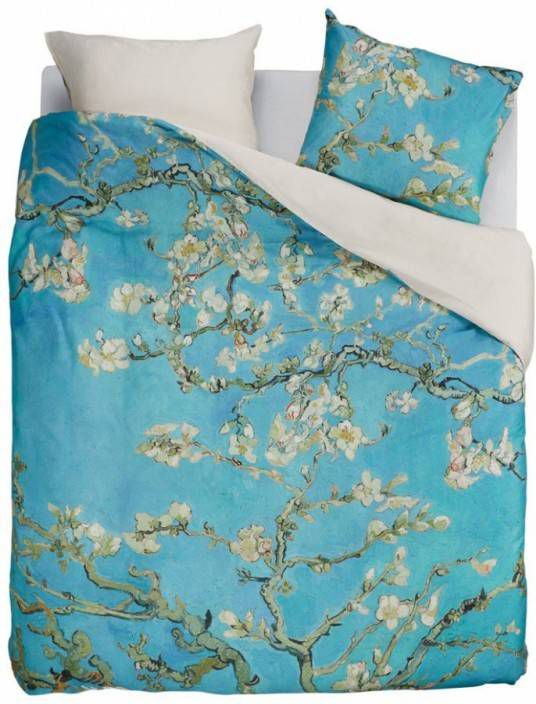 Beddinghouse Almond Blossom dekbedovertrekset van katoensatijn inclusief kussenslopen