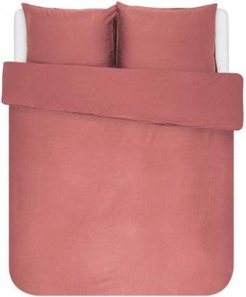 Essenza Minte Dekbedovertrek 100% Katoen satijn 2 persoons(200x200/220 Cm + 2 Slopen) 2 Stuks(60x70 Cm) Roze