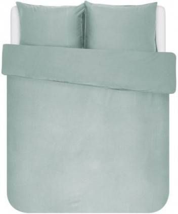 Essenza Minte Dekbedovertrek Lits jumeaux(240x200/220 Cm + 2 Slopen) Katoen Satijn Dusty Green