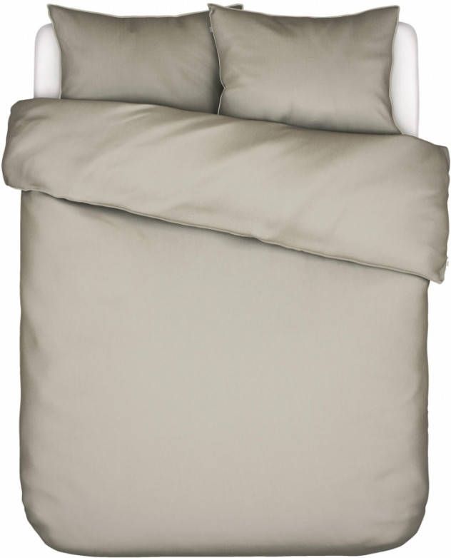 Essenza Minte Dekbedovertrek Lits jumeaux(240x200/220 Cm + 2 Slopen) Katoen Satijn Cement