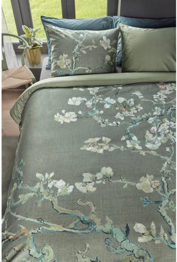 Beddinghouse Almond Blossom dekbedovertrekset van katoensatijn 220TC inclusief kussenslopen