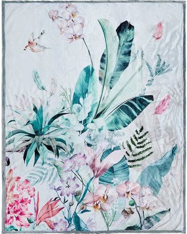 Descanso Plaid Verdi met bloemen