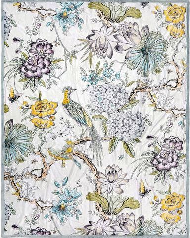 Descanso Plaid Wood met een bloemmotief