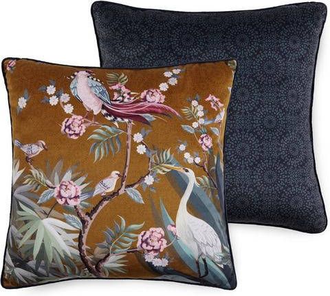 Descanso Sierkussen Sarenza met bloemenprint en vogels(1 stuk )