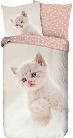 Good Morning Kinderdekbedovertrek CATTY 135x200 cm gebroken wit