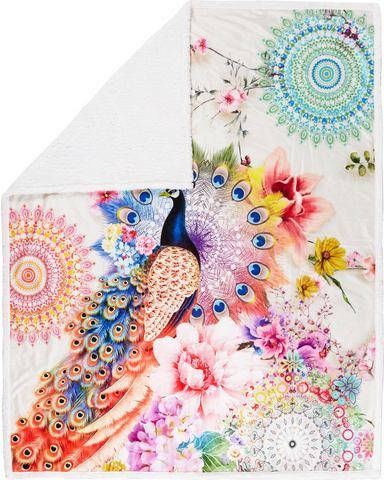 hip Plaid Bengta met mandala en pauw