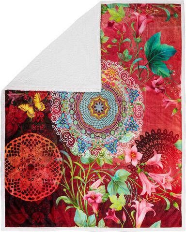 hip Plaid Novali met mandala en bloemen