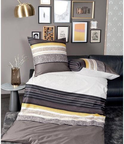 Janine Overtrekset J. D. 87046 dekbedovertrek in mako satijnkwaliteit met grafisch patroon