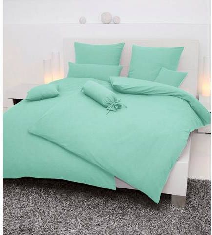 Janine Dekbedovertrek ca. 155x200 cm/sloop ca. 80x80 cm groen