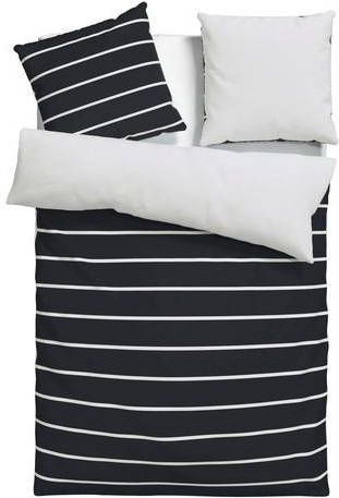 my home Tweezijdig te gebruiken overtrekset Katja Linonkwaliteit, streepdessin(2 delig )