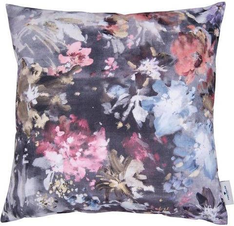 Tom Tailor Kussenovertrek Soft Flowers met bloemen in aquarellook(1 stuk )