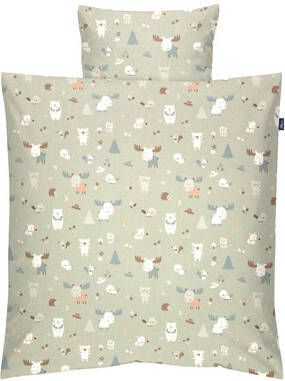 Alvi Dekbedovertrek ledikant Pale aqua 100x135cm