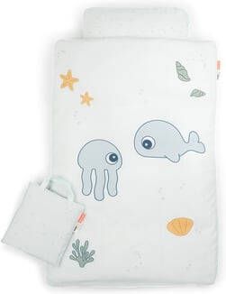 Done by Deer ™ Beddengoed Junior Jelly & Wally 100 x 130 cm blauw