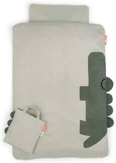 Done by Deer ™ Beddengoed Set Junior Sleepy 100 x 140 cm Croco Groen