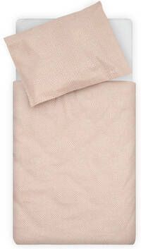 Jollein katoenen ledikant dekbedovertrek 100x140 cm snake lichtroze