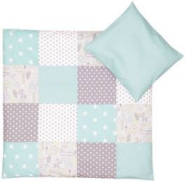 ULLENBOOM Babybeddenset Safari Pepermunt 80 x 80 cm + 35 x 40 cm