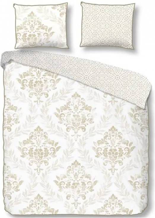 Descanso Lynn Dekbedovertrek 100% Katoen satijn 2 persoons(200x200/220 Cm + 2 Slopen) 2 Stuks(60x70 Cm) Zand