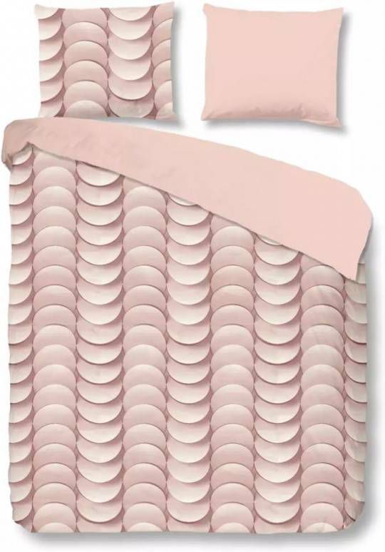 Good Morning dekbedovertrek Emerged roze 140x200/220 cm Leen Bakker