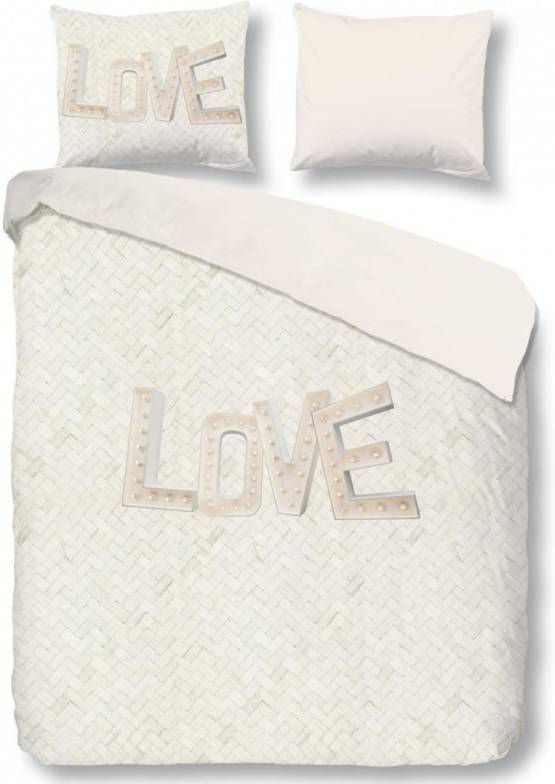 Good Morning dekbedovertrek Maartje beige 200x200/220 cm Leen Bakker