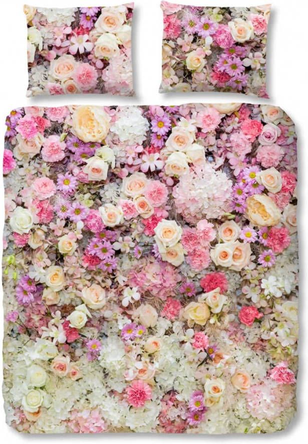 Good Morning dekbedovertrek Flower Explosion roze 200x200/220 cm Leen Bakker