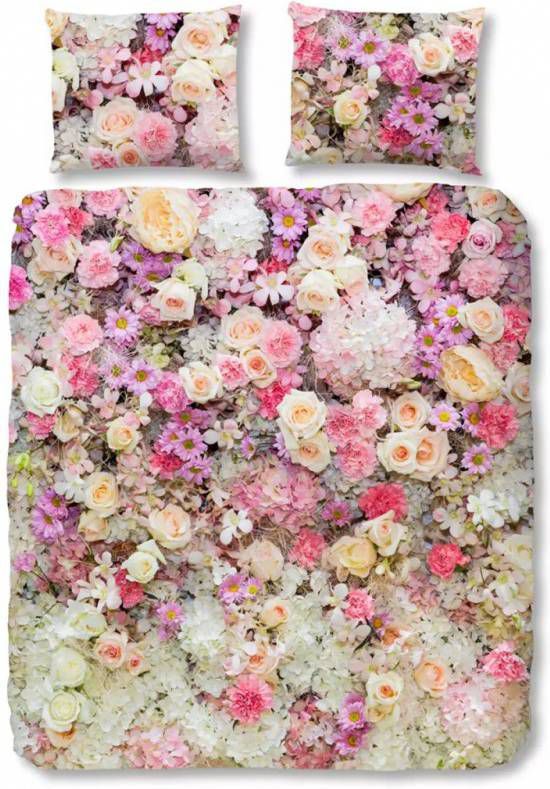 Good Morning dekbedovertrek Flower Explosion roze 240x200/220 cm Leen Bakker