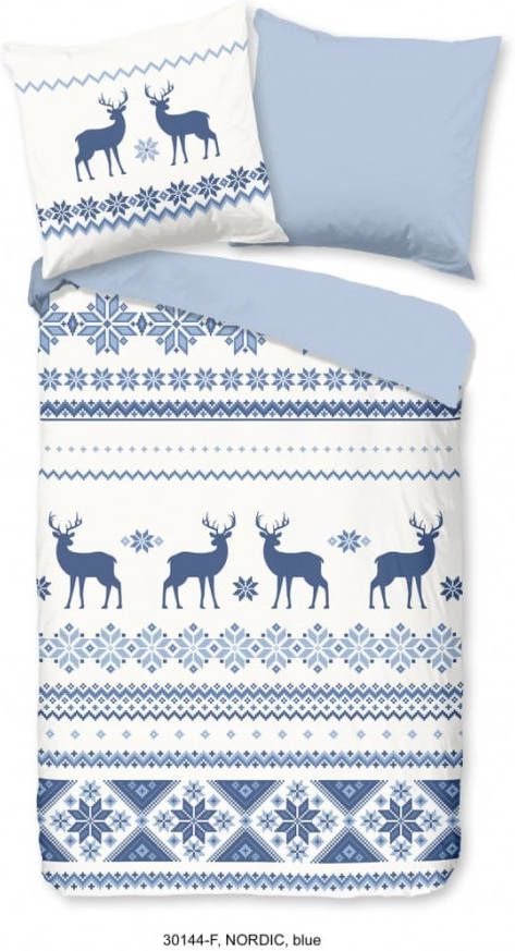 good morning Tweezijdig te gebruiken overtrekset Nordic 100% katoen/flanel(fijnflanel)(2 delig )