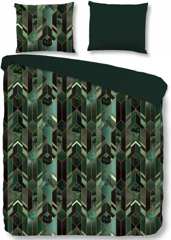 Good Morning Stephanie Dekbedovertrek 1 persoons(140x200/220 Cm + 1 Sloop) Katoen Groen