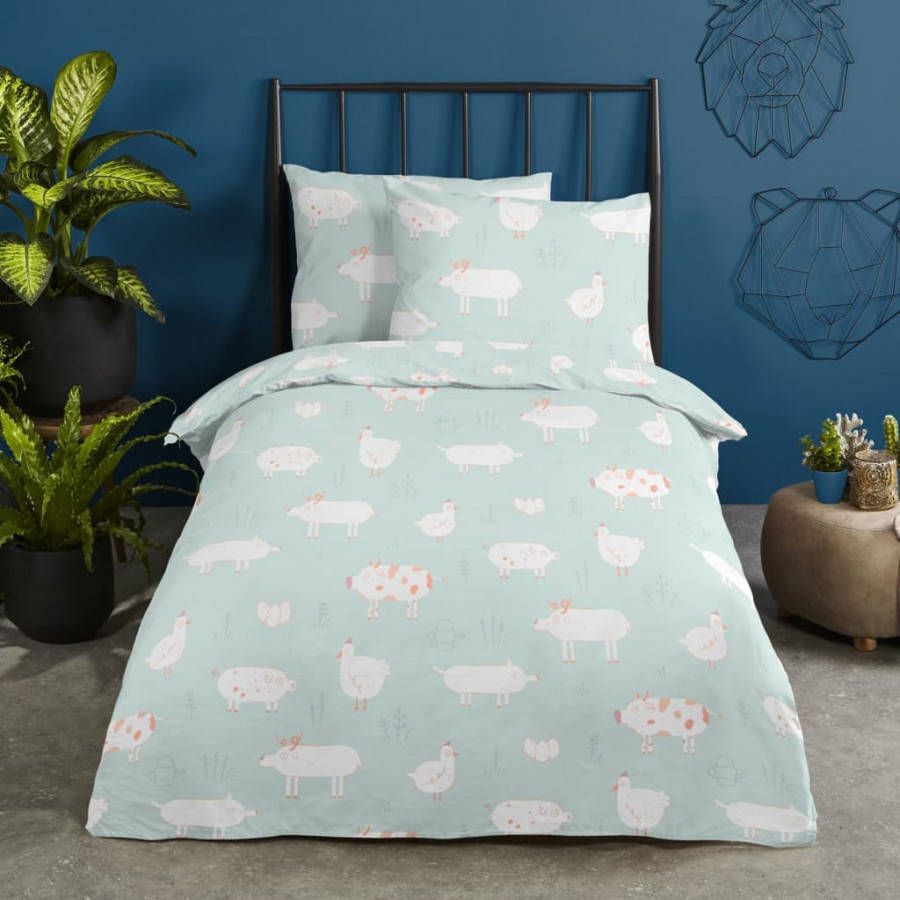 Good Morning Petting Zoo Dekbedovertrek Katoen Ledikant(100x135 Cm + 1 Sloop) Multi