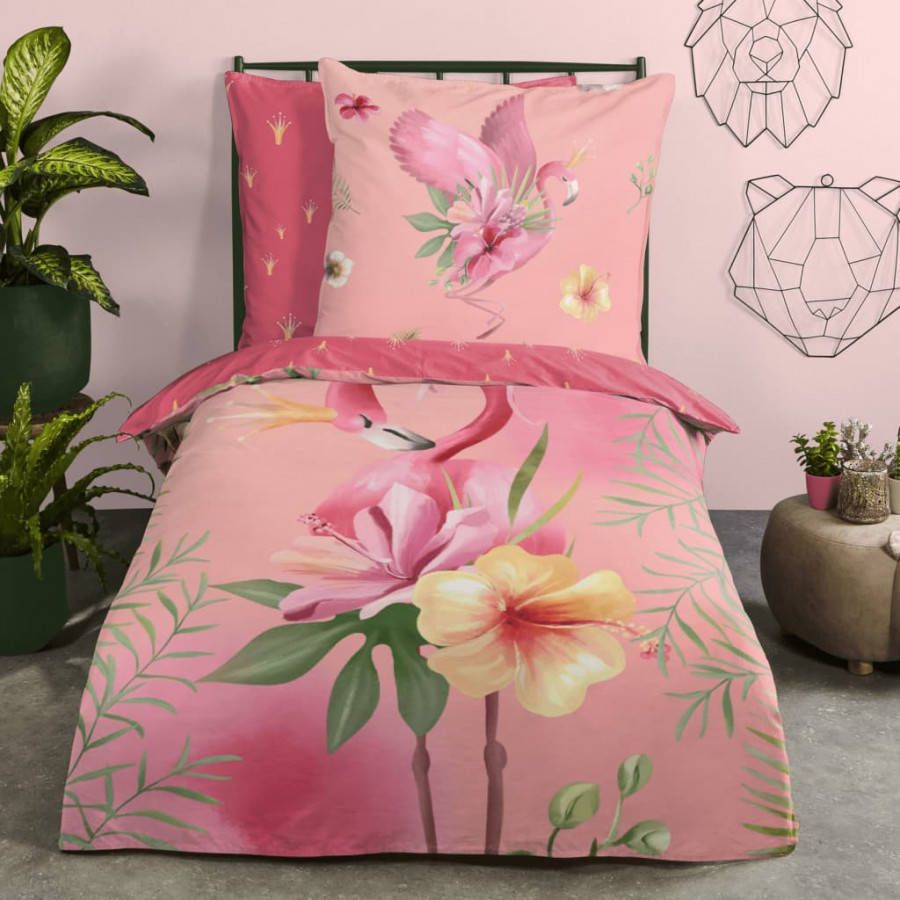 good morning Kinderovertrekset Queen met flamingo(2 delig )