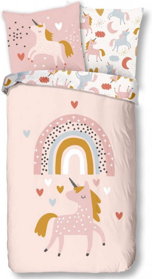 good morning Kinderovertrekset Unilove bedrukt met eenhoorn(2 delig )